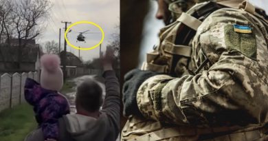 “Це наш татко летить”: військовий пролетів на гелікоптері над своїм будинком, аби хоч так побачити рідних. Відео