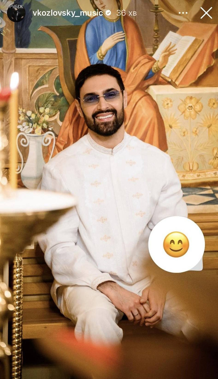 Співак Козловський сфотографувався на хрестинах первістка