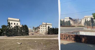 Весь будинок просто стерло з лиця землі ! Росія щойно повністю знищили будівлю Херсонської ОДА (фото)