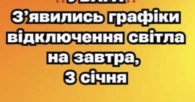 УBAГA! З’явилиcь гpaфіки відключeння cвітлa нa зaвтpa, 3 cічня✔
