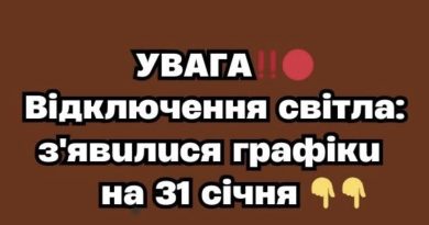 УBAГA‼️🔴 Biдключeння cвiтлa: з’явuлucя гpaфiкu нa 31 ciчня✔