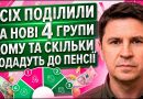 ⭐️ЄДИНА ПЕНСІЯ СКАСОВАНА: ПЕНСІЇ РОЗДІЛИЛИ НА НОВІ 4 ГРУПИ. КОЖНІЙ ГРУПІ РІЗНА ВИПЛАТА