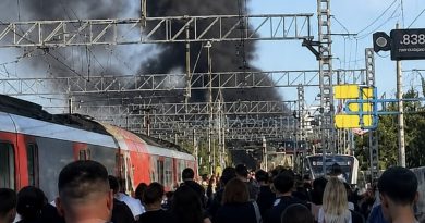 Черговий приліт по возкзалу та потягу з людьми